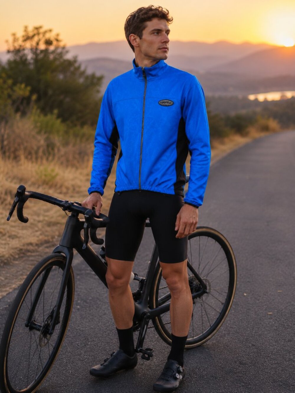 Sportful Gore Windstopper Blue Full-Zip Cycling Jacket Men’s M NWT